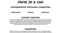 Desktop Screenshot of fameinacan.com